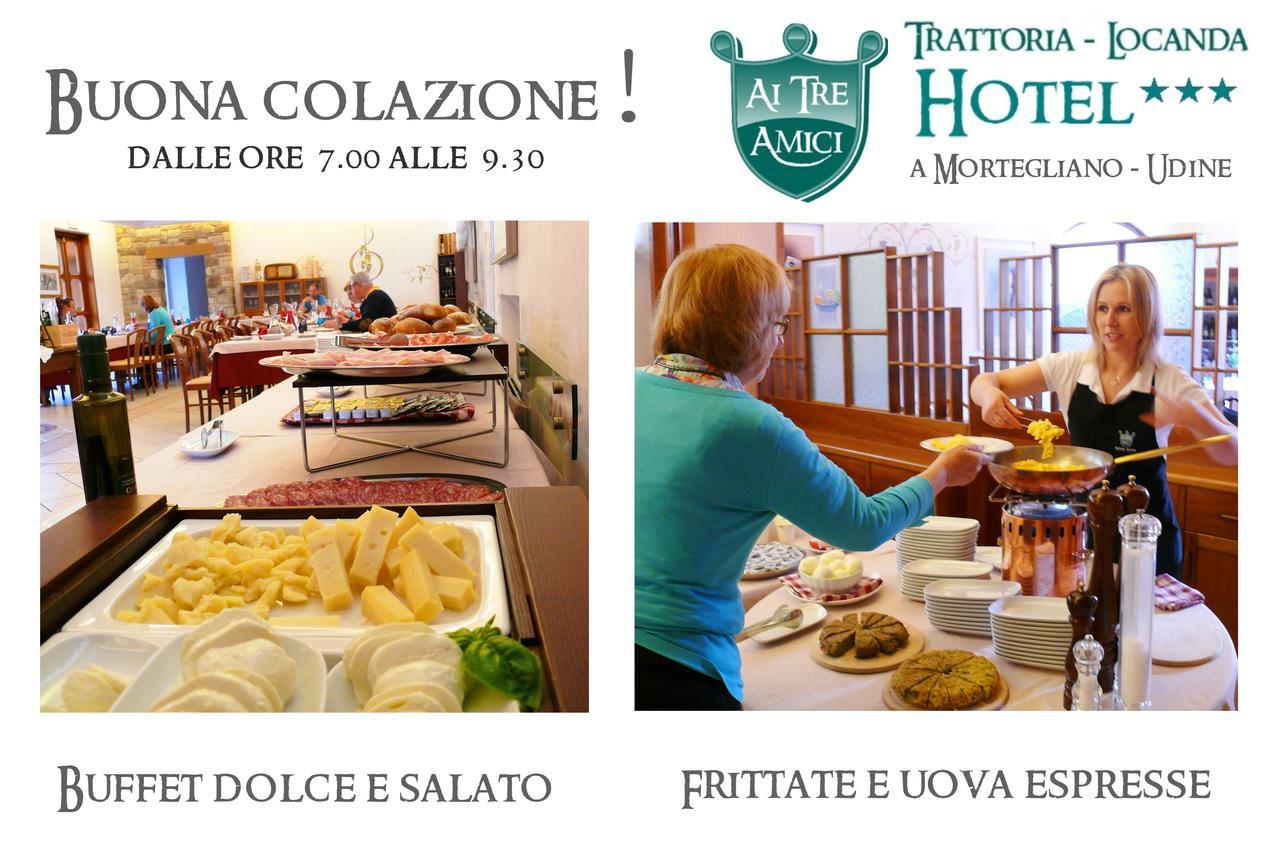 Trattoria Locanda Ai Tre Amici Mortegliano Kültér fotó